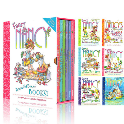 英文原版绘本 Fancy Nancy Bountiful Box of Books 漂亮的南希 礼品故事书 6册精装 送海报 小俏妞希希