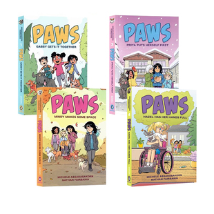 英文原版 PAWS 4册 全彩漫画绘本图画书 冬日的友谊故事 Nathan Fairbairn