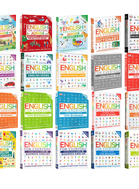 DK English for Everyone 人人学英语系列 语法词汇短语图解词典 英文原版 Grammar语法 Idioms惯用语 英语入门教材练习册记忆卡片
