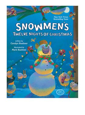 英文原版 Snowmen's 12 Nights Of Christmas 雪人的圣诞节十二夜 纸板书  儿童启蒙英语图画故事