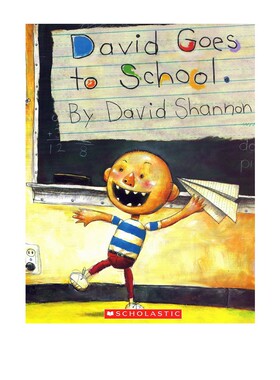 David Goes to School 大卫不可以系列 上学去 英文原版 吴敏兰 绘本图画书 儿童幼儿认知生活习惯启蒙英文版 亲子互动 大卫香农