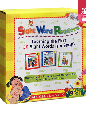 英文原版 Scholastic Sight Word Readers Boxed Set 高频词 常见字 学乐儿童英文学习家长指导25册套装 Sight Words