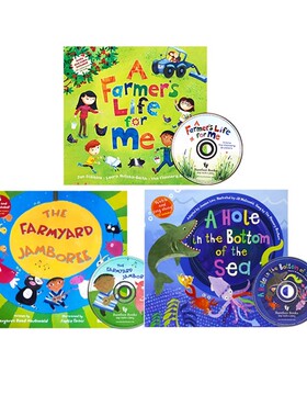 英文原版 Barefoot Books 韵文与歌谣 动物系列 Five Little Mermaids 3册附3CD 英语语感启蒙 磨耳朵绘本图画书