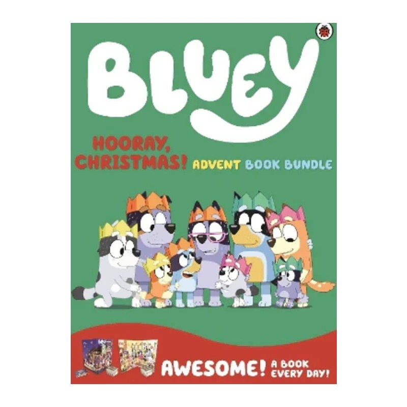 预售 Bluey: Hooray, Christmas! 小蓝狗布鲁伊 圣诞节倒数盲盒日历书  含24本小书 英文原版