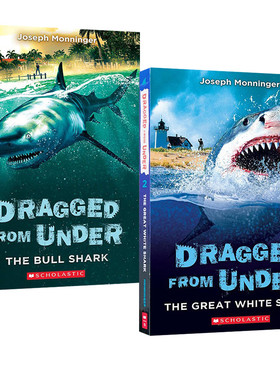 英文原版 Dragged from Under 2册合售 儿童侦探冒险故事章节书 青少年英文课外阅读小说 少儿百科科普读物