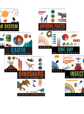 预售 英文原版 By the Numbers 系列 Steve Jenkins 史蒂夫詹金斯 6册 儿童自然揭秘科普知识类读物