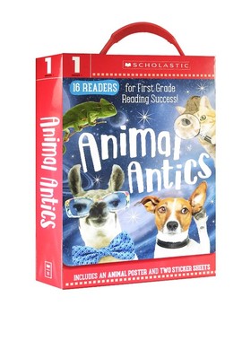 英文原版 Early Learners 16册盒装 Animal Antics First Grade Reader Box Set 学乐学前幼儿园阅读启蒙 Guided Reader