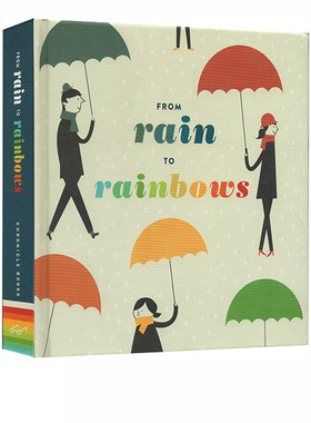 英文原版 From Rain to Rainbows 治愈系精装漫画绘本 激励自我 积极向上 友谊的故事 无条件的爱