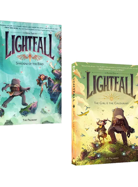 英文原版 Lightfall 光陨 2册合售 全彩漫画绘本图画书 儿童友谊冒险主题 图像式章节小说 青少年课外阅读