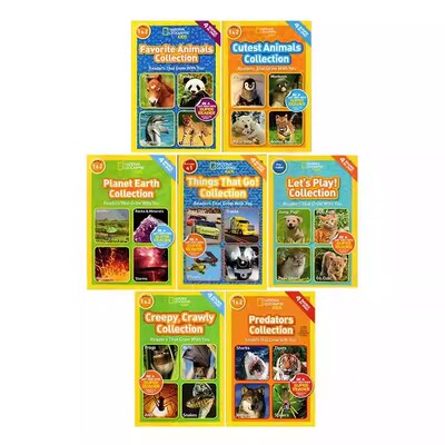 7册28个故事合辑 美国国家地理儿童百科分级读物 National Geographic KIDS Readers Collection 英文原版小学STEM课程课外读物