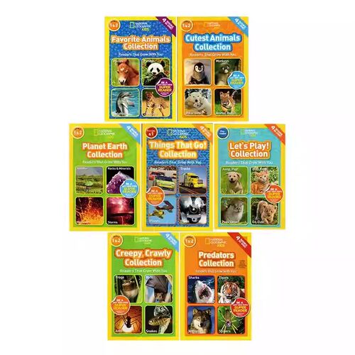 7册28个故事合辑 美国国家地理儿童百科分级读物 National Geographic KIDS Readers Collection 英文原版小学STEM课程课外读物