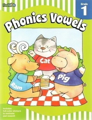 英文原版 孤品清仓 Flash Kids Phonics Vowels  Grade 1 儿童英语拼读学习