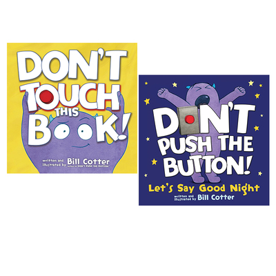 英文原版  Don't Touch This Book!/Don't Push the Button! 纸板书 搞笑冒险故事绘本 儿童英语启蒙图画