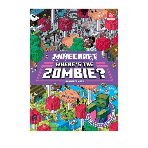 MC我的世界 Minecraft Where’s the Zombie? 僵尸在哪里 找茬游戏书 寻找冒险 精装儿童趣味找找书