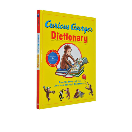 好奇猴乔治图解字典词典 英文原版工具书 Curious George's Dictionary 精装 儿童辞典 单词学习 亲子共读词汇认知好奇的乔治
