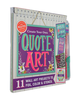 英文原版 Klutz Create Your Own Quote Art 创造自己的艺术 颜色装饰儿童艺术启蒙书 STEAM体系
