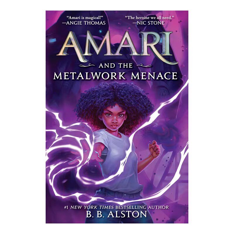 预售 英文原版 阿玛瑞与神秘奇物 Amari and the Metalwork Menace #4金属巨兽的挑战 精装桥梁章节小说  奇幻冒险成长 青少年读物