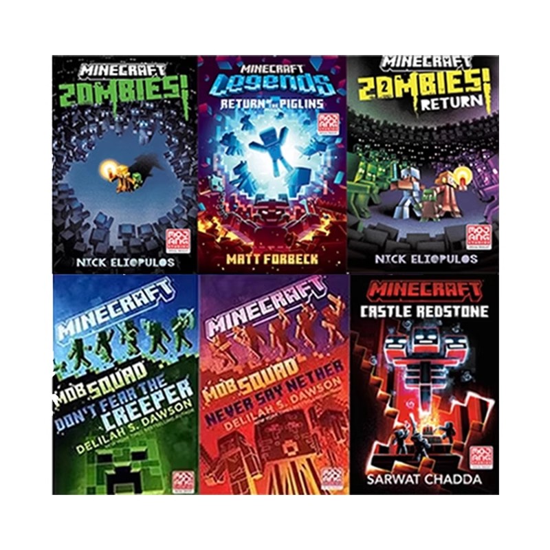MC我的世界官方小说 12-17 英文原版 共6册 Minecraft The Island Crash/Mountain 青少年科幻冒险故事