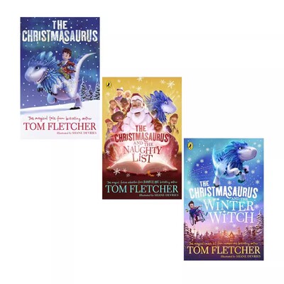 英文原版 The Christmasaurus 3册合售 圣诞恐龙 入围英国国家图书奖 Tom Fletcher 儿童魔幻冒险故事小说
