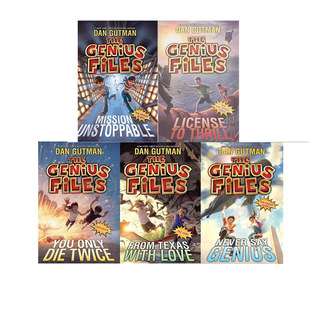 预售 英文原版 天才档案 Genius Files 5册合售 丹·古特曼 Dan Gutman 疯狂学校 My Weird School同作者 青少年课外阅读章节小说