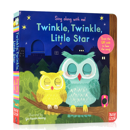 英文原版 Twinkle Twinkle Little Star 机关纸板操作拉拉书 Sing Along With Me 欧美经典儿歌  亲子互动低幼启蒙 送音频