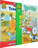 Tracing 6岁场景练习2册 Zone Trails School 英文原版 儿童学前迷宫场景游戏活动全彩练习 Try Spy