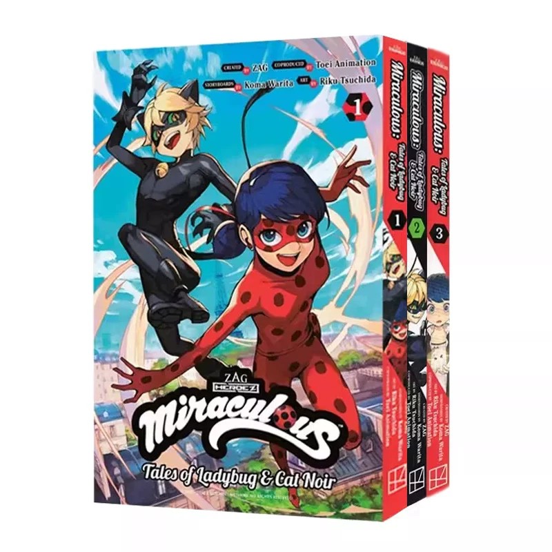 预售 英文原版 Miraculous: Tales of Ladybug & Cat Noir 绽放瓢虫少女 1-3 3册合售 超级英雄题材漫画 奇迹少女 奇迹瓢虫