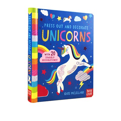英文原版 Press Out and Decorate Unicorns 儿童动手能力培养 独角兽 挂饰 益智手工 大嘴鸟出品 Nosy Crow