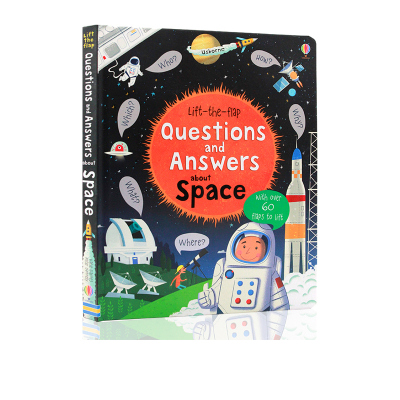Usborne 英文原版 Lift the flap Questions and Answers about Space 你问我答科普翻翻书系列 太空 大开本趣味纸板 尤斯伯恩