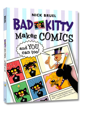 英文原版 Bad Kitty Makes Comics . . . and You Can Too! 小坏猫系列 儿童趣味漫画绘本 培养动手能力 Nick Bruel