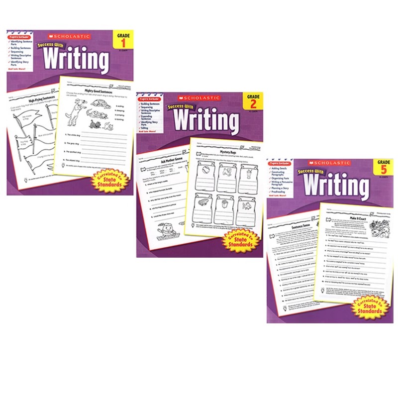 写作训练 学乐成功系列 Scholastic Success with Writing 3册 小学生家庭英语练习册 英文原版