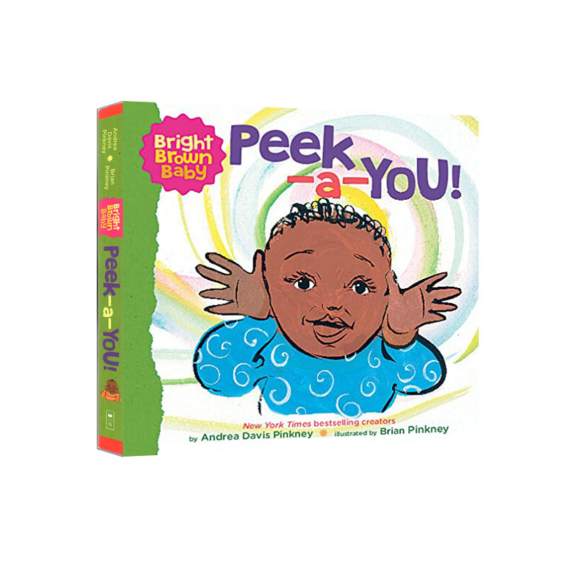英文原版 Peek-A-You! A Bright Brown Baby 躲猫猫 儿童启蒙早教认知纸板书 学乐 2022年新品