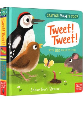 英文原版绘本 Can You Say It Too? Tweet Tweet 你也可以这样说吗系列 动物拟声词 儿童英语启蒙纸板翻翻操作书 Nosy Crow