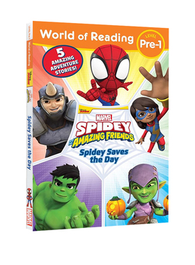 蜘蛛侠和他的神奇朋友 5个故事合辑 英文原版 Spidey Saves the Day: Spidey and His Amazing Friends World of Reading
