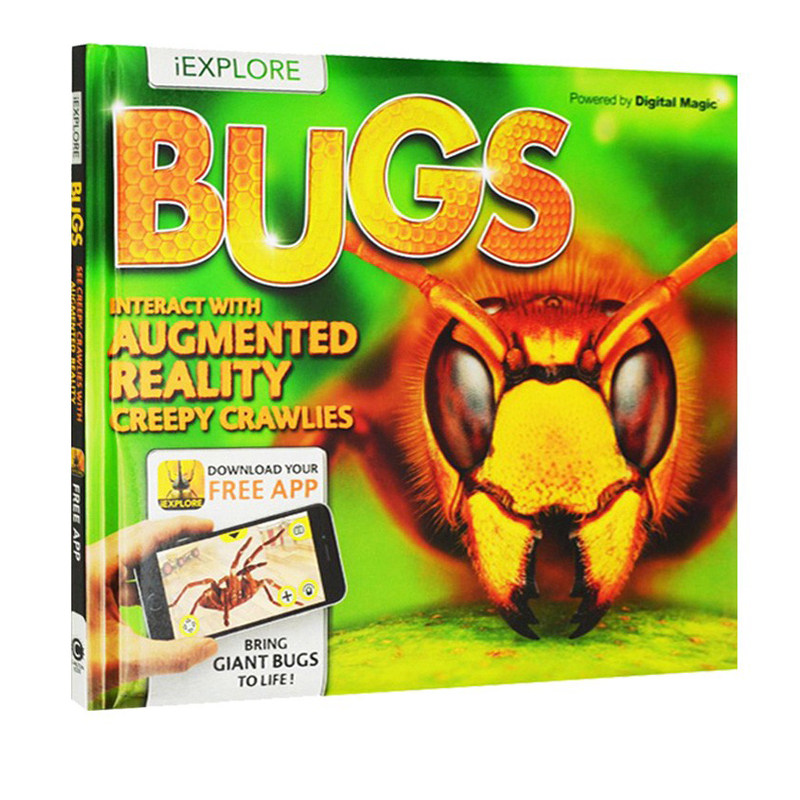 英文原版 iExplore Bugs 科学跑出来AR系列 昆虫跑出来了 3D实境互动生物小百科