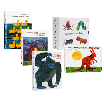 预售 英文原版 Eric Carle 艾瑞卡尔纸板书 8册 好饿的毛毛虫 The Very Hungry Caterpilla/Busy Spider 儿童启蒙纸板书 0-3岁