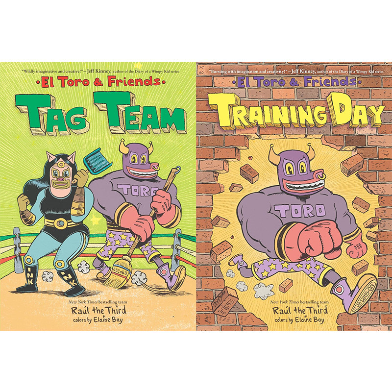 英文原版 El Toro and Friends 2册合售 公牛托罗与他的朋友们 Tag Team/Training Day 全彩漫画绘本 故事图画书 小学生课外读物