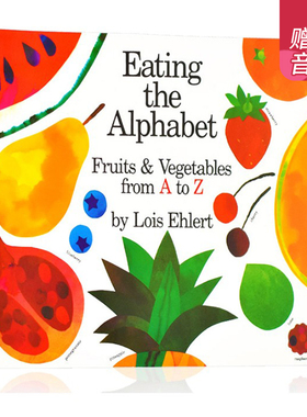 Eating the Alphabet 儿童蔬菜字母 Color Zoo/五彩动物园 Lois Ehlert 名家绘本 廖彩杏书单 26个字母 课外英文读物 英文原版