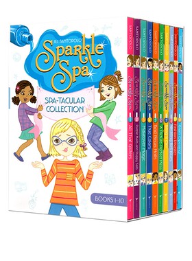 Sparkle Spa Spa-tacular 10册盒装 英文原版儿童英语章节书 插图桥梁书 学生课外阅读趣味校园故事图书 幽默逗趣提升英语能力