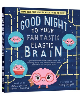 英文原版 Good Night to Your Fantastic Elastic Brain 晚安，你神奇的弹性大脑 精装 少儿科普绘本图画书