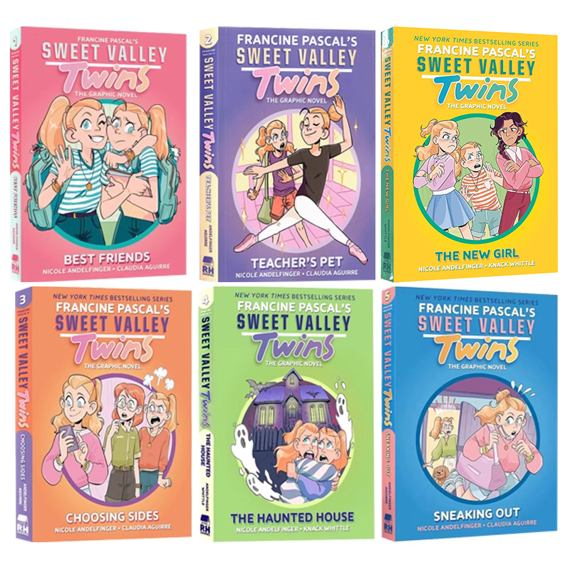 英文原版 Sweet Valley Twins:The Haunted House 甜蜜谷双胞胎6册 最好的朋友 全彩漫画绘本 儿童课外阅读故事书