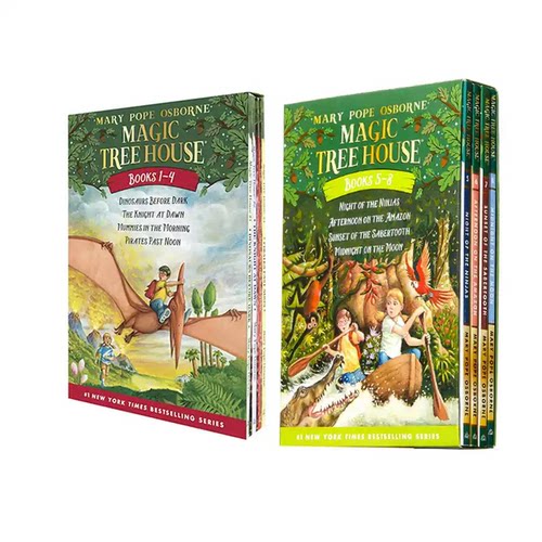 预售 神奇树屋 1‑8 册 Magic Tree House Books 1‑8 英文原版 初章桥梁书 中小学生课外英语阅读冒险章节书