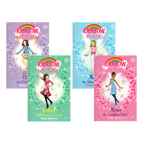 英文原版 The Rainbow Magic Series Friendship Fairies 彩虹魔法仙子 4册合售 儿童课外兴趣阅读 初级桥梁章节小说
