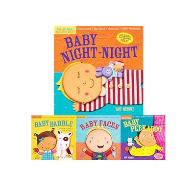 预售 英文原版 Indestructibles：Baby Faces 宝宝脸 4册 安全无毒可水洗撕不破咬不坏 0-2岁婴幼儿早教启蒙认知 Workman出品