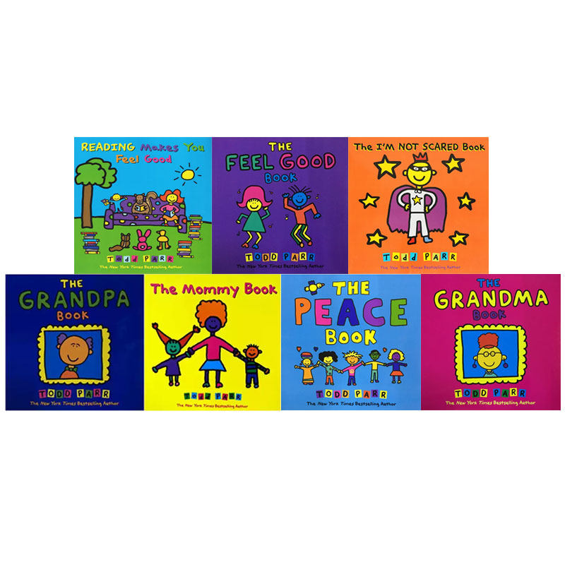 英文原版 The Mommy Book 淘弟有个大世界 Todd Parr 家庭亲子关系绘本 7册 儿童礼仪情商教育绘本 大开本图画故事书