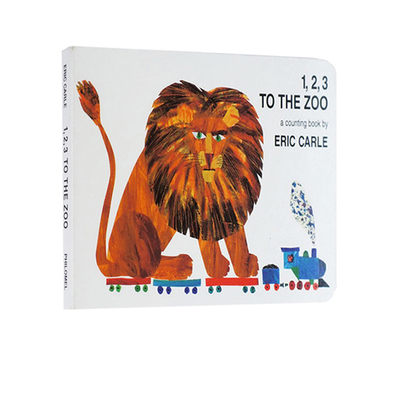 英文原版 1 2 3 to the Zoo 数字动物园 儿童启蒙纸板书 艾瑞卡尔 吴敏兰书单 Eric Carle 图画书