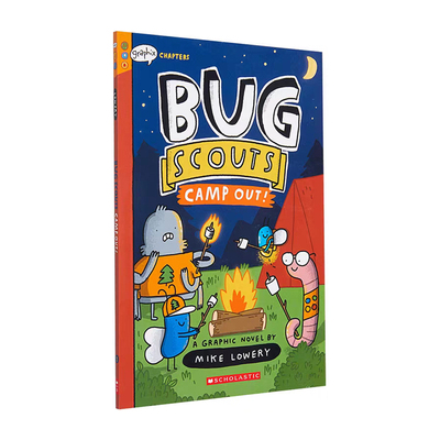 英文原版 Bug Scouts 2 Camp Out!学乐桥梁漫画 臭虫侦察兵2 儿童绘本 幽默笑话主题图像小说图画小说 7-12岁