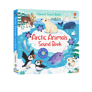 英文原版 Usborne Sound Books:Arctic Animals 动物主题 趣味触摸发声书 纸板书 低幼英文启蒙 尤斯伯恩