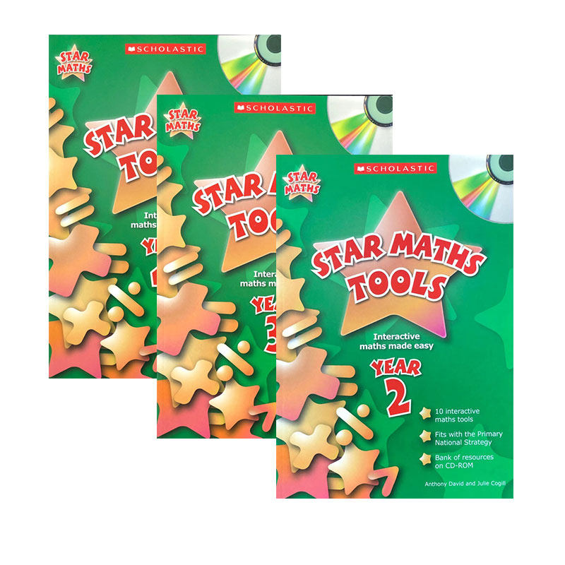 英文原版 Scholastic Star Maths Tools 3册套装 附3CD 2-3-4年级 数学趣味活动练习册 小学英文学习辅导用书 学乐出品