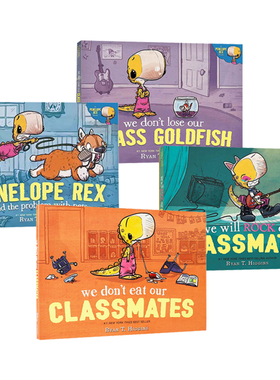 英文原版 Penelope Rex Classmates 4册 精装 儿童英语启蒙幽默精装绘本 校园生活题材 布鲁斯妈妈系列同作者 Ryan Higgins